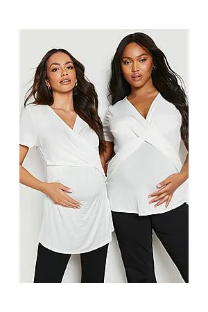 Boohoo Maternity Wrap Front Nursing T-Shirt