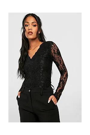 Boohoo Tall Lace Long Sleeved Bodysuit