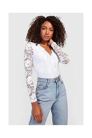 Boohoo Tall Lace Long Sleeved Bodysuit