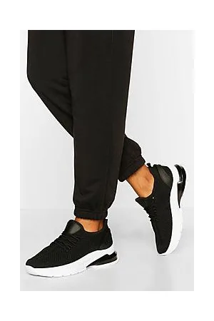Boohoo Bubble Sole Knitted Sports Trainers