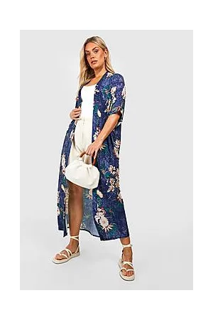 Boohoo Floral Print Maxi Kimono