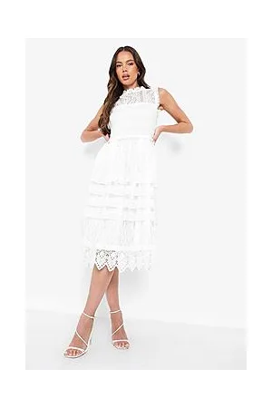 Boohoo Boutique Lace Skater Bridesmaid Dress
