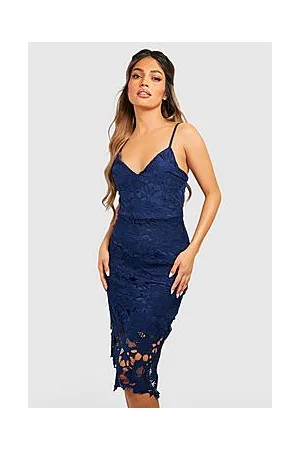 Boohoo Boutique Crochet Lace Strappy Midi Dress