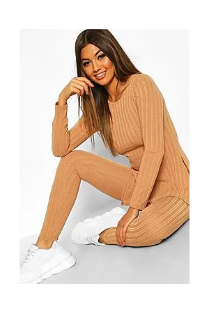 Boohoo Longline Rib Top & Legging Co-Ord Set