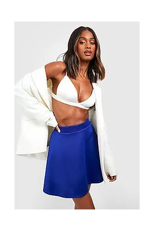 Boohoo Basics High Waisted Micro Fit & Flare Skater Skirt