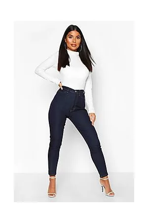 Boohoo Petite Dark Wash Stretch Skinny Jeans