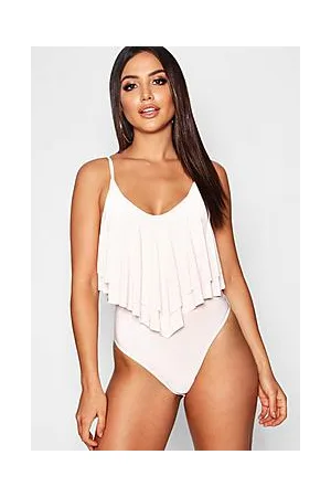 Boohoo Double Layer Frill Bodysuit