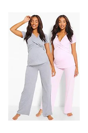 Maternity Wrap Front Nursing Pyjama Trouser Set