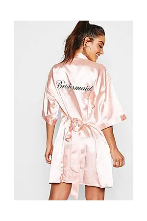 Boohoo Bridesmaid Satin Robe