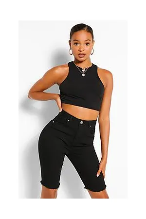 Boohoo Skinny High Waisted Denim Shorts