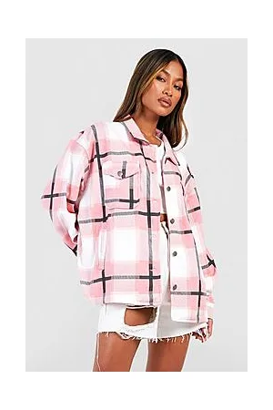 Boohoo Tonal Check Trucker Jacket