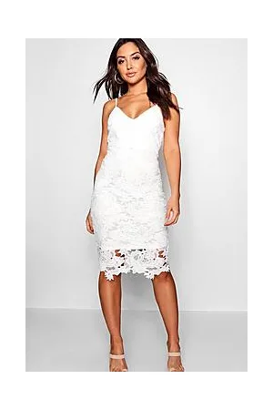 Boohoo Boutique Crochet Lace Strappy Midi Dress