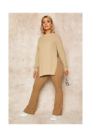 Boohoo Plus Side Split Moss Stitch Tunic Jumper