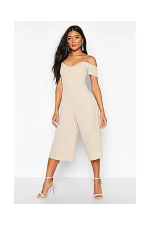 Boohoo Off The Shoulder Culotte Jumpsuit