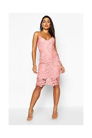 Boohoo Boutique Crochet Lace Strappy Midi Dress