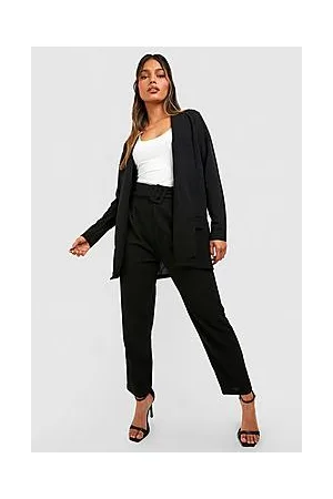 Boohoo Tailored Blazer And Self Fabric Belt Trouser Suit