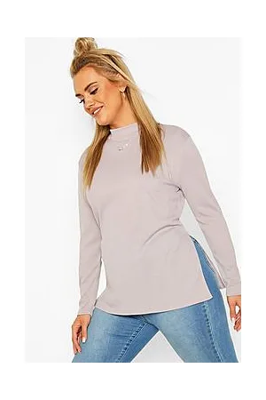 Boohoo Plus Split Hem Tunic Top