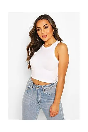 Boohoo Petite Racer Crop Top