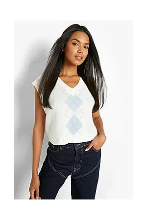 Boohoo Boxy Crop Knit Vest