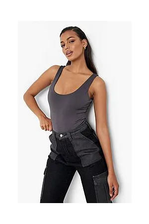 Boohoo Double Layer Racer Bodysuit