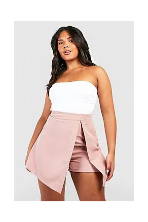 Boohoo Plus Woven Split Front Skort