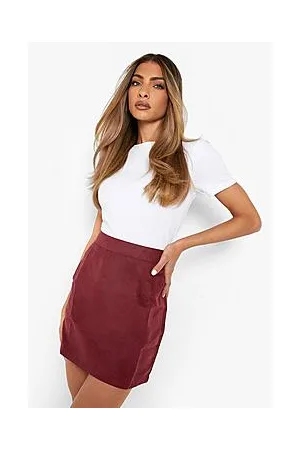 Boohoo Woven Soft Suedette A Line Mini Skirt