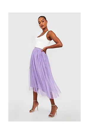 Boohoo Tall Boutique Tulle Mesh Midi Skirt