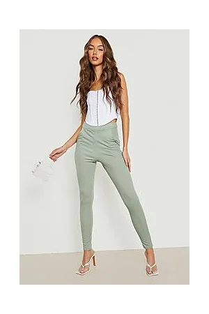 Boohoo Basics High Waisted Crepe Skinny Trousers
