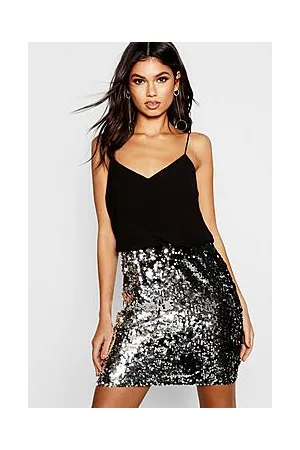 Boohoo Boutique Sequin Skirt 2 in 1 Bodycon Party Dress