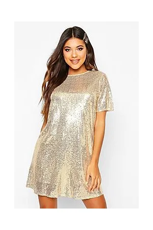 Boohoo Boutique Sequin T-Shirt Party Dress