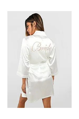 Boohoo Bride Satin Robe