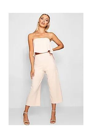 Boohoo Bandeau Top And Culottes Co-Ord Set