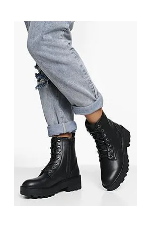 Boohoo Chunky Lace Up Hiker Boots