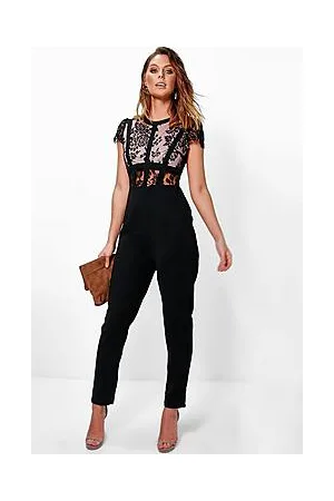 Boohoo Boutique Lace Corsetry Bodice Jumpsuit