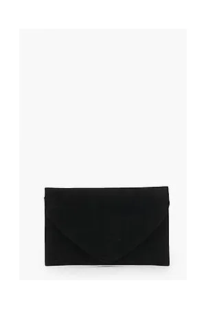 Boohoo Suedette Envelope Clutch Bag