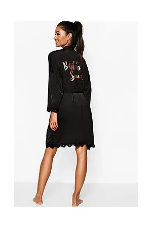 Boohoo Glitter Brides Squad Robe