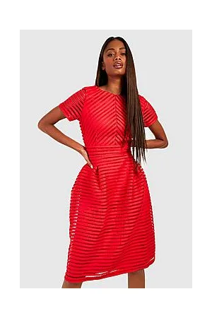 Boohoo Boutique Full Skirted Prom Midi Dress