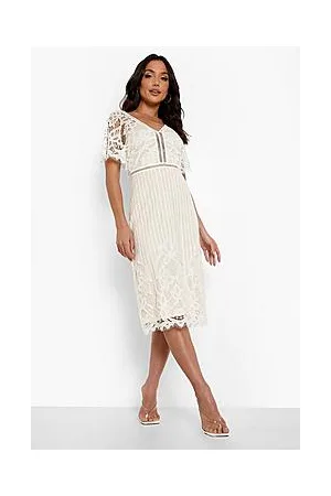Boohoo Boutique All Over Lace Bodycon Midi Dress