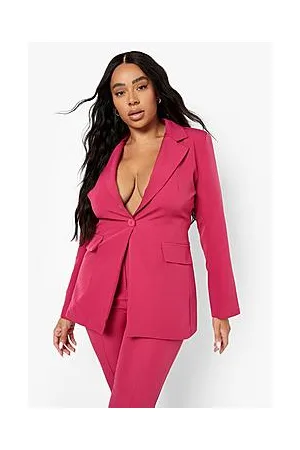 Boohoo Plus Tailored Pocket Blazer