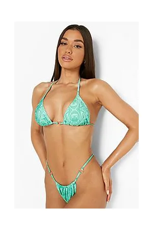 Boohoo Recycled Marble Ring Detail Tanga Bottom