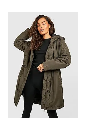 Boohoo Longline Padded Parka Coat