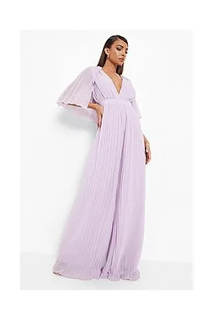 Boohoo Pleated Cape Detail Bridesmaid Jumpsuit