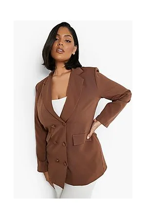 Boohoo Plus Double Breasted Oversized Blazer