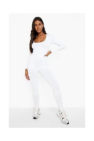 Boohoo Basic Long Sleeve Scoop Neck Unitard