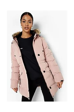 Boohoo Tall Luxe Mountaineering Faux Fur Parka Coat