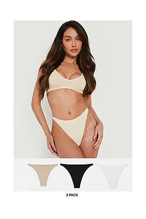 Boohoo Second Skin 3 Pack Dip Front Seamfree Thong