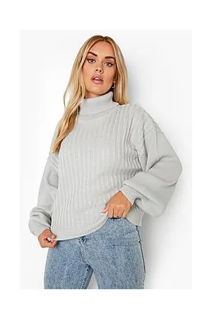 Boohoo Plus Balloon Sleeve Roll Neck Jumper