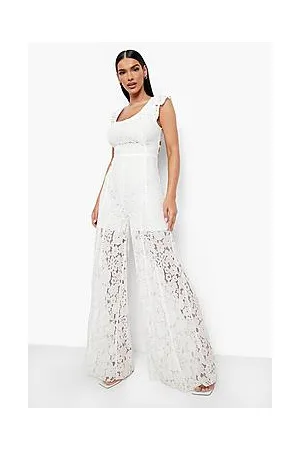 Boohoo Lace Strappy Back Jumpsuit