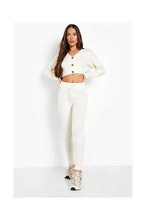 Boohoo Premium Super Soft Knit Drawstring Leggings