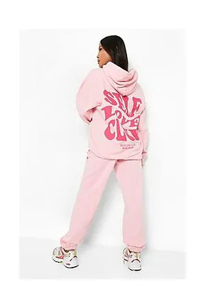 Boohoo Petite Self Love Club Printed Tracksuit